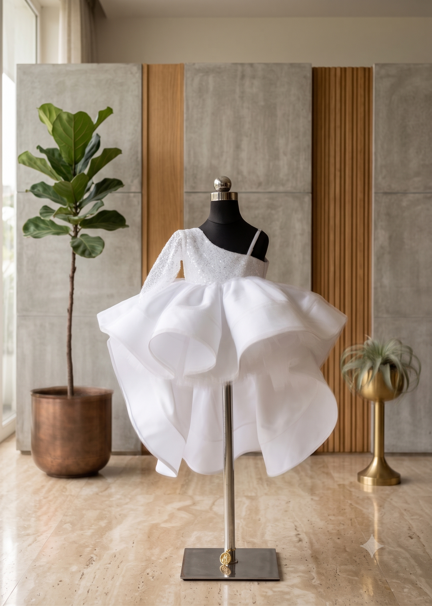 White With One Shoulder Eunica