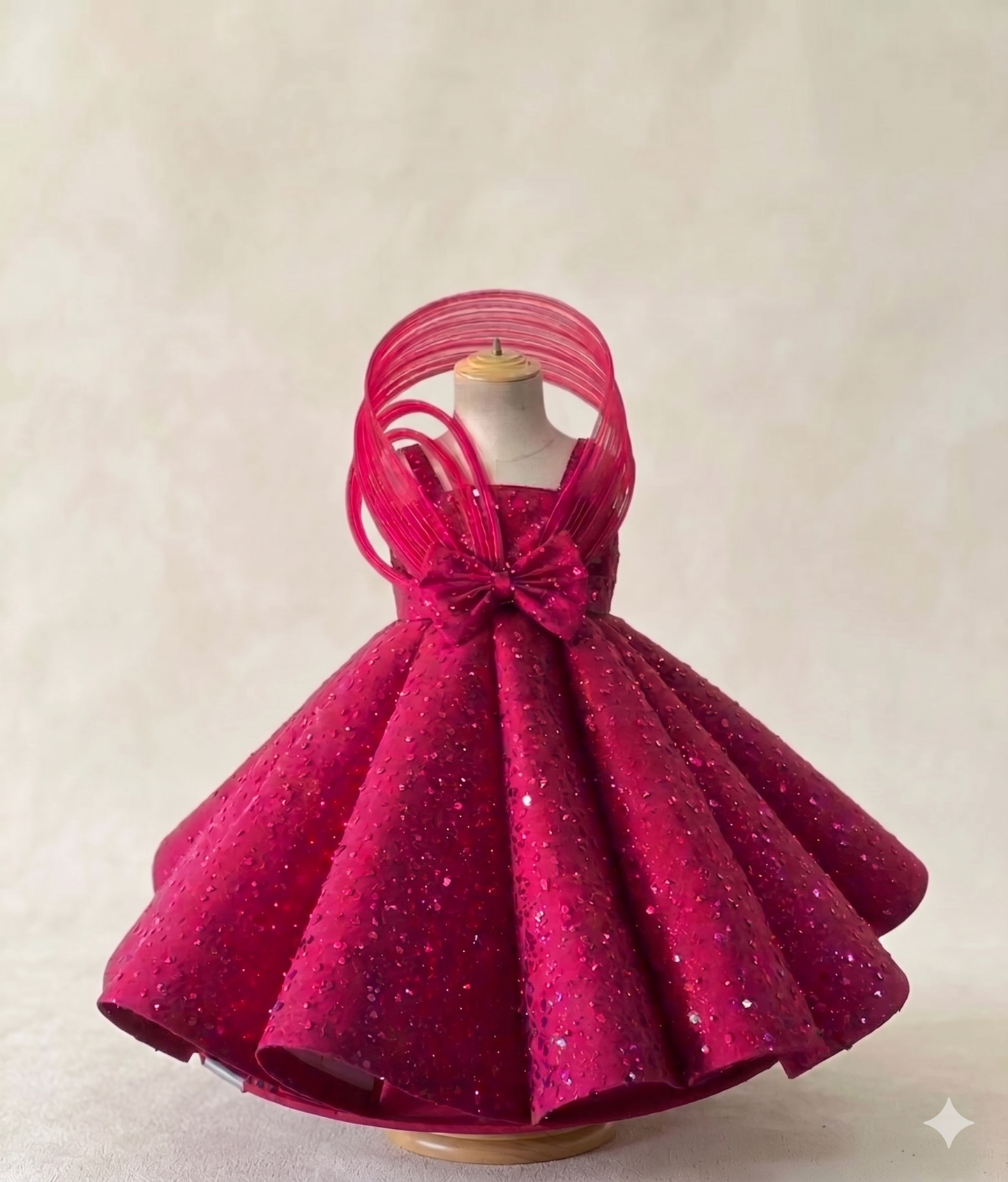 Fuschia Pink Pearl Saturn Scallop