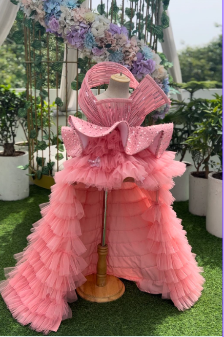 Peach Embroidery Petal Viona