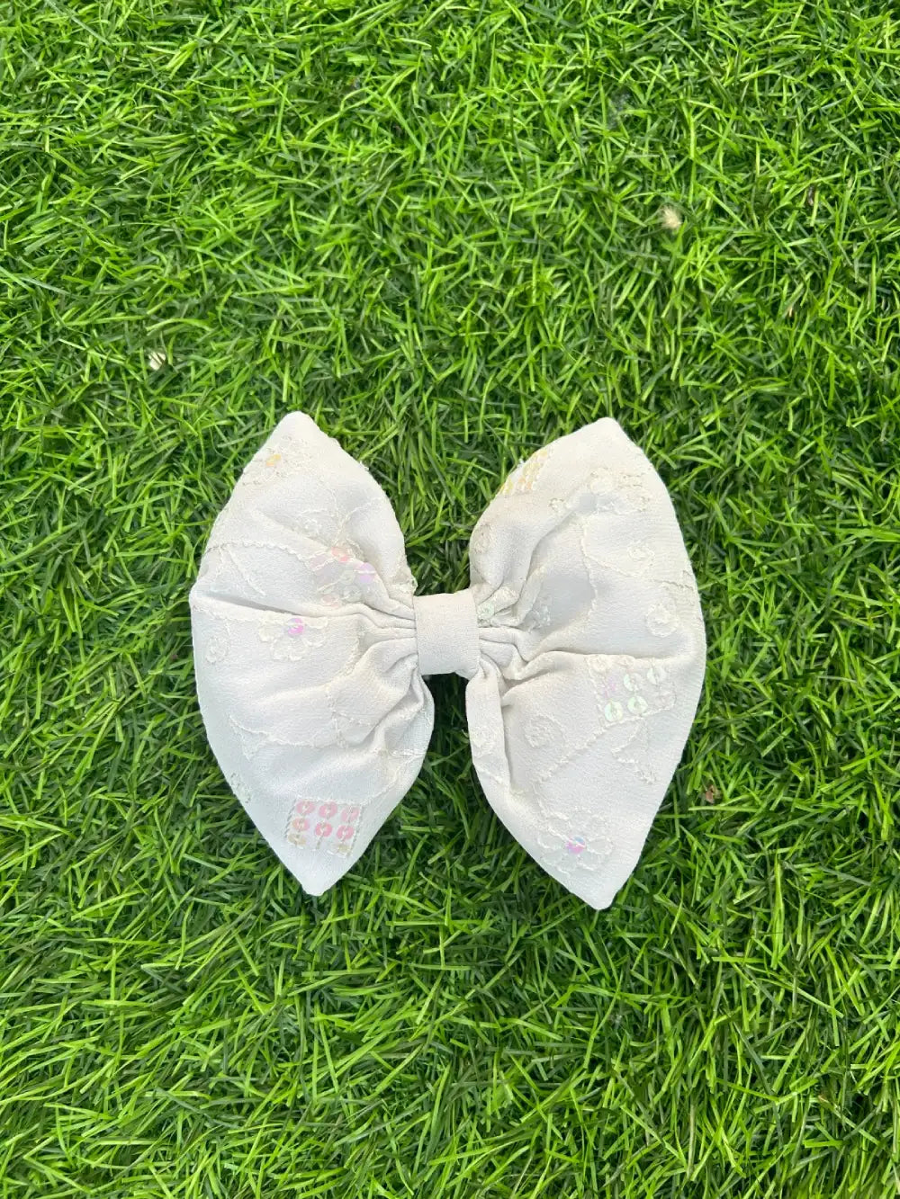 Emberoidered Bow Clip