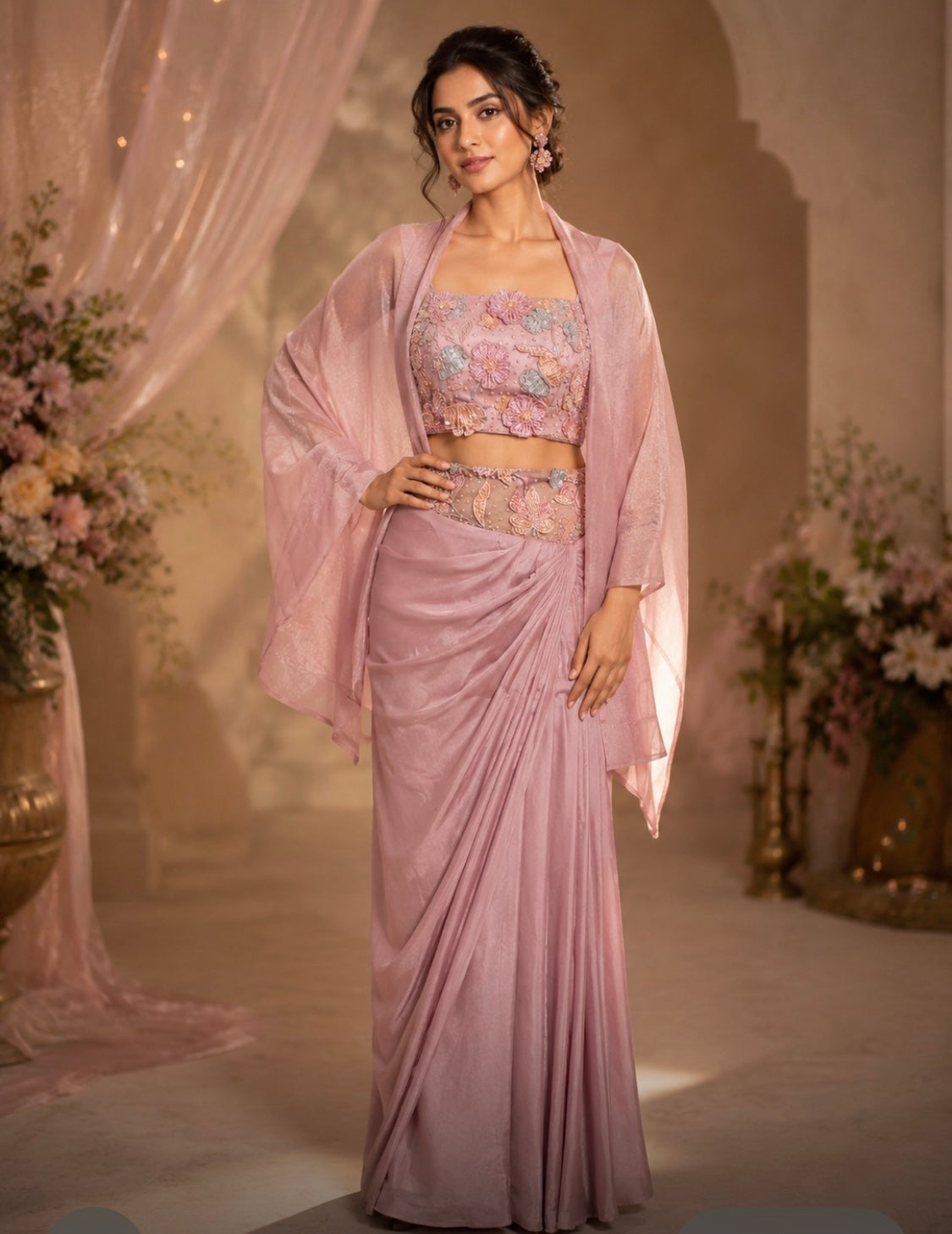 Blush Petal Drape Set