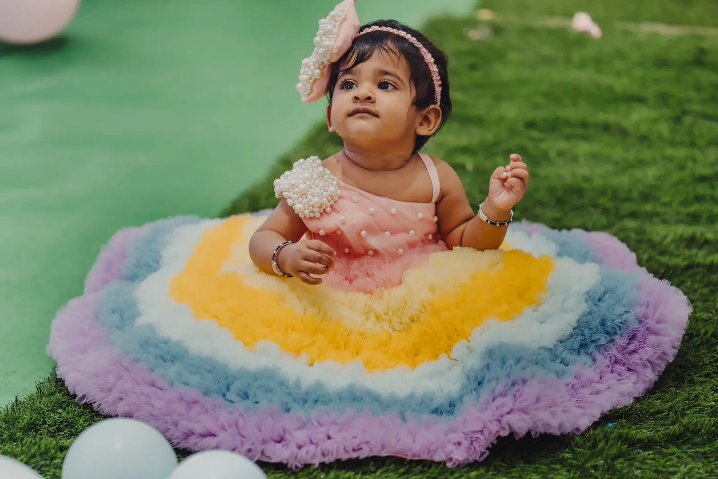 MULTICOLOR PIECE WITH PEARL EMBROIDERY