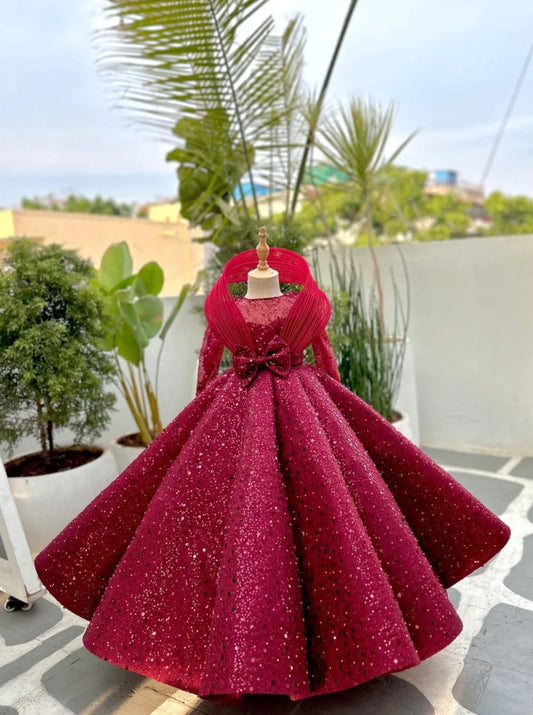 SCALLOP SKIRT WITH RING - PEARL WITH SEQUINS