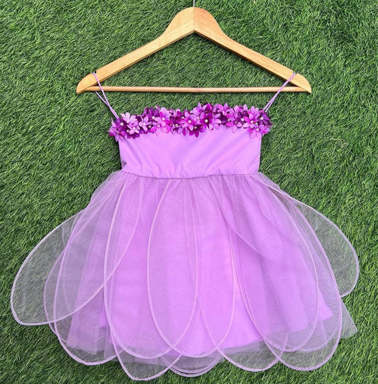 3D FLOWERS WITH PIXIE SKIRT KNEE LENGTH