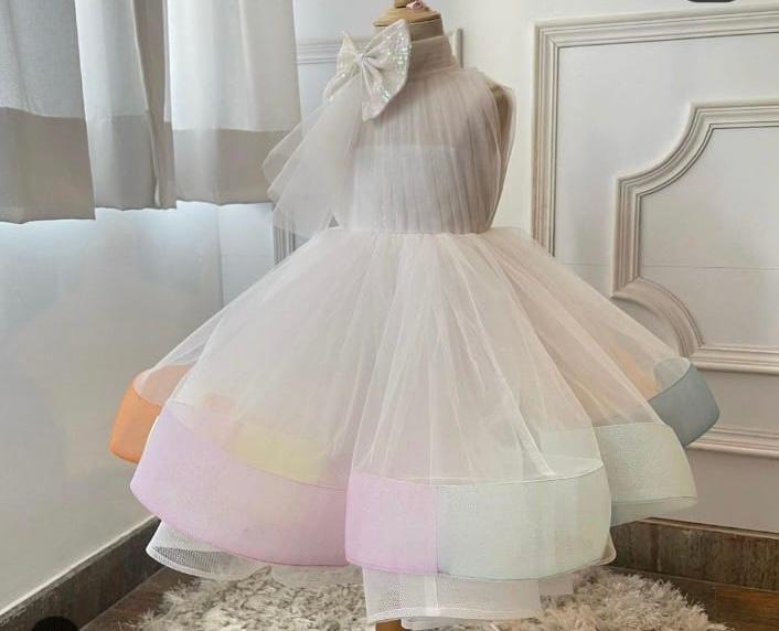 HALTER NECK DRAPED BOSSOM WITH MULTICOLOUR TAILBONE SKIRT