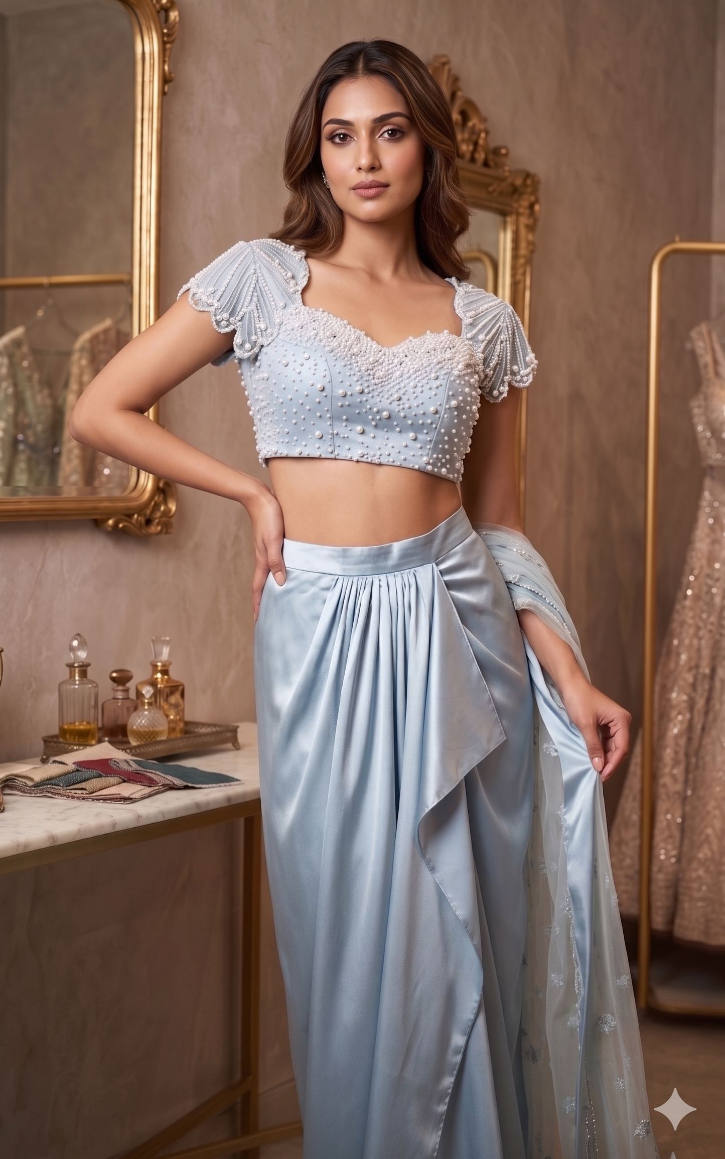 Celeste Pearl Drape Set