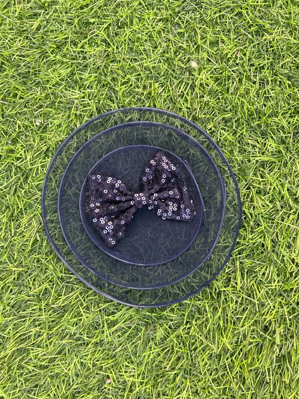 Beret Bow Sequin Clip