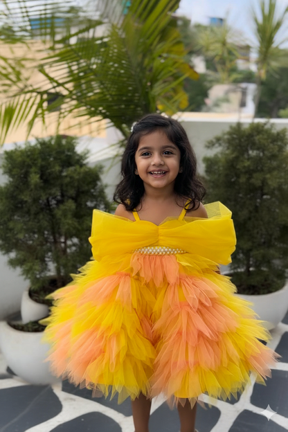 FLAMINGO PIECE- KNEE LENGTH PIECE WITH A DETACHABLE PEARL BELT