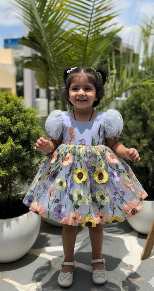 FLORAL BLOOM BABY DOLL DRESS