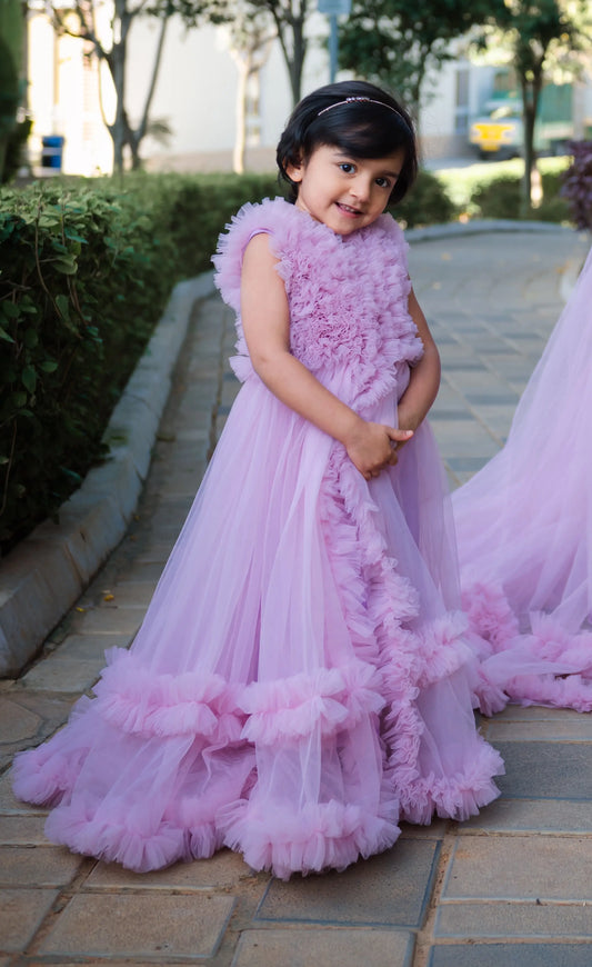 RUFFLE BOSSOM FULL LENGTH SHRUG WITH LYCRA INNER