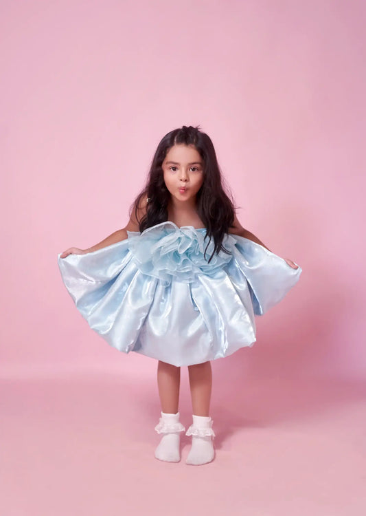 Organza Rose With Puff Balloon Skirt
