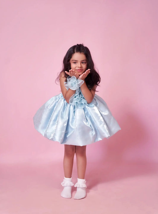 Organza Rose With Puff Balloon Skirt