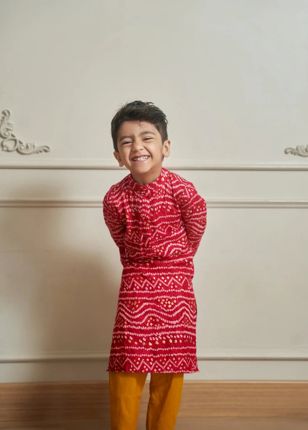 Bandani kurtha with bottoms