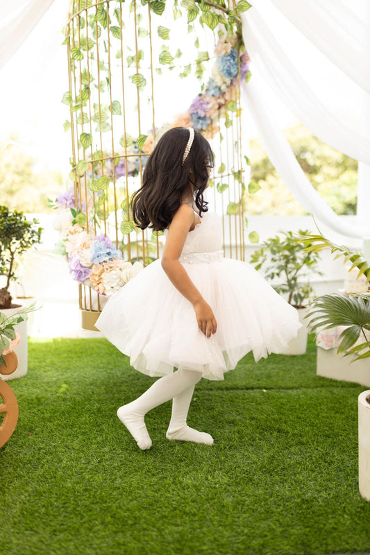 SEASHELL DRAPE TOP WITH BALLOON SKIRT AND A DETACHABLE BELT