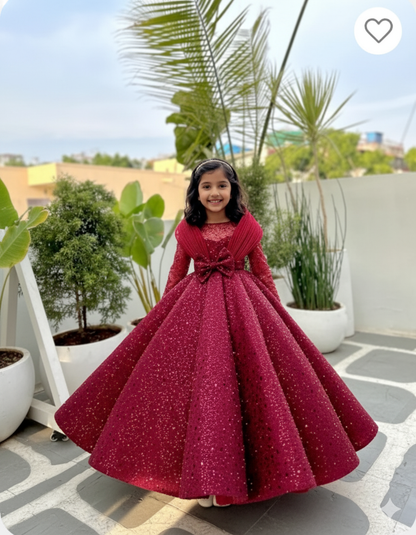 SCALLOP SKIRT WITH RING - PEARL WITH SEQUINS